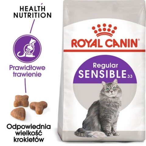 Royal Canin Sensible karma sucha dla kotów dorosłych, o wrażliwym przewodzie pokarmowym 400g Royal Canin Sensible karma sucha dla kotów dorosłych, o wrażliwym przewodzie pokarmowym 400g