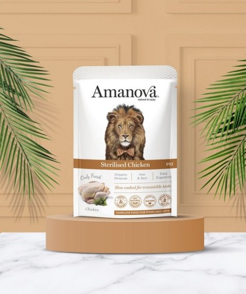 Amanova Cat Sterilised Chicken - kurczak saszetka 85g [P10]