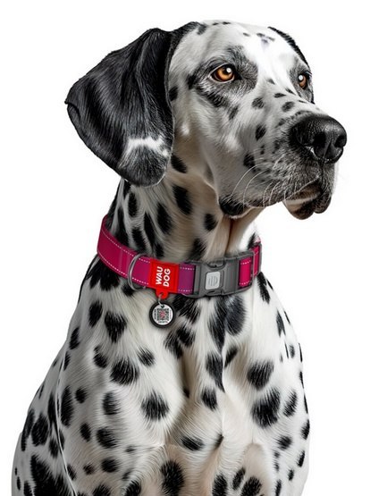 Collar WauDog Nylon Mono Obroża nylonowa odblaskowa z QR-paszportem, plastikowy fastex, S 15mm/25-35cm różowa Collar WauDog Nylon Mono Obroża nylonowa odblaskowa z QR-paszportem, plastikowy fastex, S 15mm/25-35cm różowa