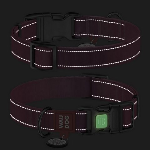 Collar WauDog Nylon Mono Obroża nylonowa odblaskowa z QR-paszportem, plastikowy fastex, S 15mm/25-35cm różowa Collar WauDog Nylon Mono Obroża nylonowa odblaskowa z QR-paszportem, plastikowy fastex, S 15mm/25-35cm różowa