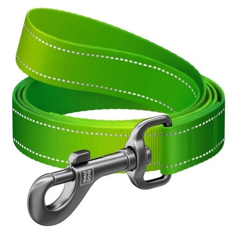 Collar WauDog Nylon Mono Smycz nylonowa odblaskowa M 20mm/200cm jasnozielona Collar WauDog Nylon Mono Smycz nylonowa odblaskowa M 20mm/200cm jasnozielona