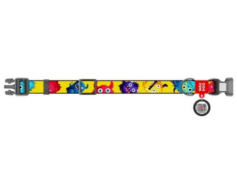 Collar WauDog Nylon Obroża nylonowa z QR-paszportem, plastikowy fastex, wzór FUTRZANE POTWORY, L 25mm/33-49cm Collar WauDog Nylon Obroża nylonowa z QR-paszportem, plastikowy fastex, wzór FUTRZANE POTWORY, L 25mm/33-49cm