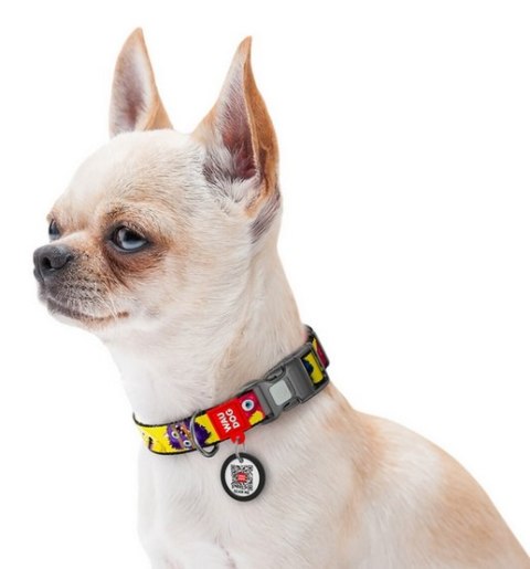 Collar WauDog Nylon Obroża nylonowa z QR-paszportem, plastikowy fastex, wzór FUTRZANE POTWORY, L 25mm/33-49cm Collar WauDog Nylon Obroża nylonowa z QR-paszportem, plastikowy fastex, wzór FUTRZANE POTWORY, L 25mm/33-49cm