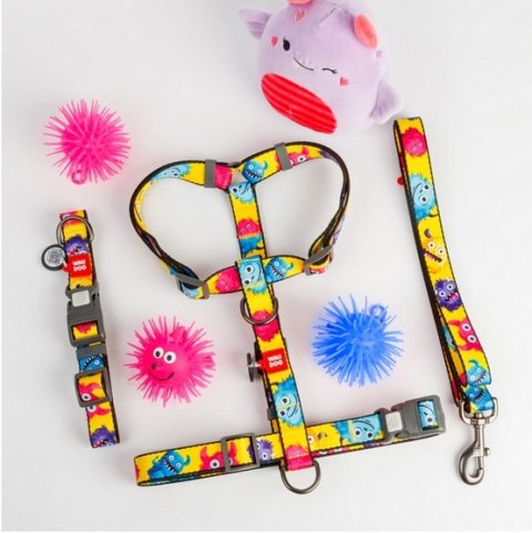 Collar WauDog Nylon Obroża nylonowa z QR-paszportem, plastikowy fastex, wzór FUTRZANE POTWORY, L 25mm/33-49cm Collar WauDog Nylon Obroża nylonowa z QR-paszportem, plastikowy fastex, wzór FUTRZANE POTWORY, L 25mm/33-49cm