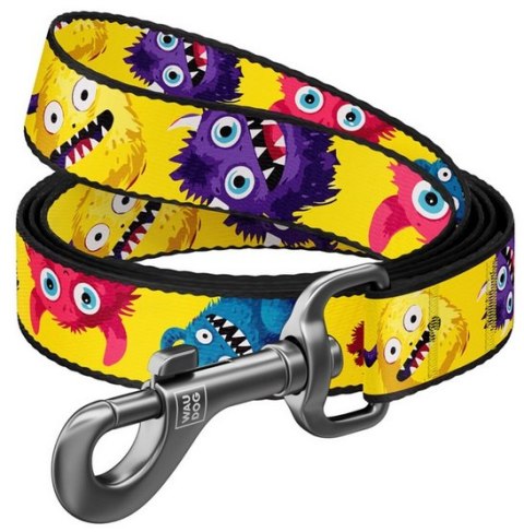 Collar WauDog Nylon Smycz nylonowa L-XXL 25mm/200cm, wzór FUTRZANE POTWORY Collar WauDog Nylon Smycz nylonowa L-XXL 25mm/200cm, wzór FUTRZANE POTWORY