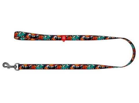 Collar WauDog Nylon Smycz nylonowa M 20mm/200cm, wzór ZĘBATE POTWORY Collar WauDog Nylon Smycz nylonowa M 20mm/200cm, wzór ZĘBATE POTWORY