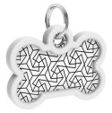 Collar WauDog Smart ID Zawieszka z QR-paszportem kość 4x3cm geometria