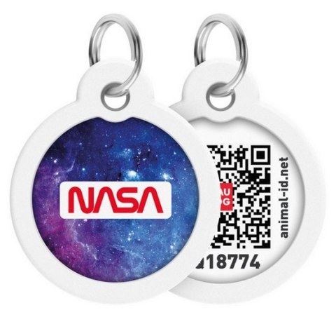 Collar WauDog Smart ID Zawieszka z QR-paszportem okrągła 3cm NASA21 Collar WauDog Smart ID Zawieszka z QR-paszportem okrągła 3cm NASA21