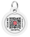 Collar WauDog Smart ID Zawieszka z QR-paszportem okrągła 3cm figa