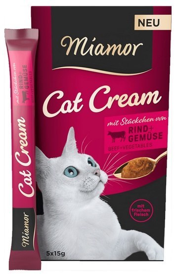 Miamor Cat Cream Wolowina i warzywa 6x15g Miamor Cat Cream Wolowina i warzywa 6x15g