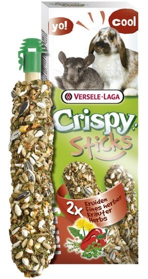 Versele-Laga Crispy Sticks Rabbit & Chinchilla Herbs - kolby dla królików i szynszyli z ziołami 110g Versele-Laga Crispy Sticks Rabbit & Chinchilla Herbs - kolby dla królików i szynszyli z ziołami 110g