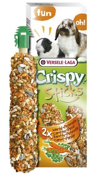Versele-Laga Crispy Sticks Rabbit & Guinea Pig Carrot - kolby dla królików i świnek z marchewką 110g Versele-Laga Crispy Sticks Rabbit & Guinea Pig Carrot - kolby dla królików i świnek z marchewką 110g