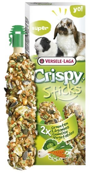 Versele-Laga Crispy Sticks Rabbit & Guinea Pig Vegetables - kolby dla królików i świnek z warzywami 110g Versele-Laga Crispy Sticks Rabbit & Guinea Pig Vegetables - kolby dla królików i świnek z warzywami 110g