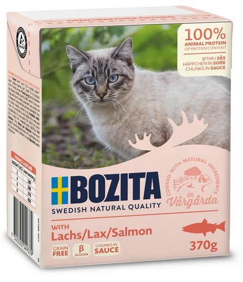 Bozita z Łososiem kawałki w sosie kartonik 370g Bozita z Łososiem kawałki w sosie kartonik 370g