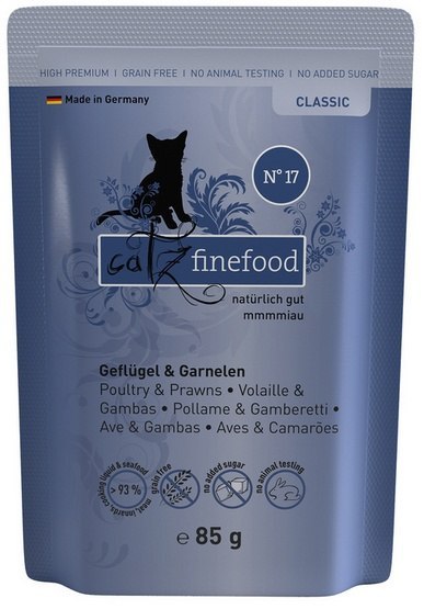 Catz Finefood Classic N.17 Drób i Krewetki saszetka 85g Catz Finefood Classic N.17 Drób i Krewetki saszetka 85g
