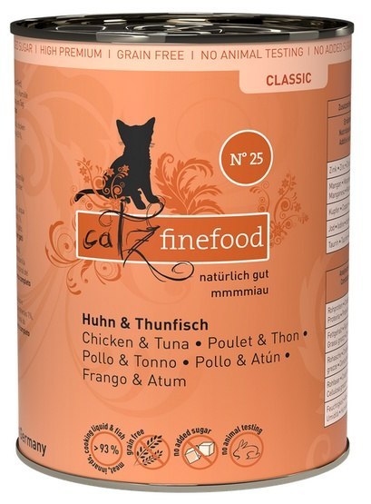 Catz Finefood Classic N.25 Kurczak i Tuńczyk puszka 400g Catz Finefood Classic N.25 Kurczak i Tuńczyk puszka 400g