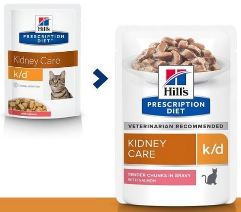 Hill's Prescription Diet k/d Feline Łosoś saszetka 85g Hill's Prescription Diet k/d Feline Łosoś saszetka 85g