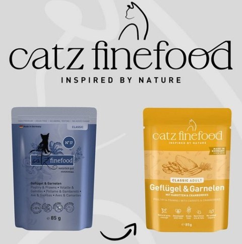Catz Finefood Classic N.17 Drób i Krewetki saszetka 85g
