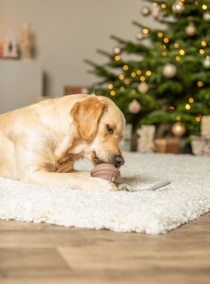 Trixie Zabawka Świąteczna dla psa Dzwonek z linką beżowy 12/36cm [TX-92018]