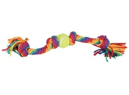 Zolux Zabawka dla psa szarpak sznur z piłką tenisową Rainbow 60cm