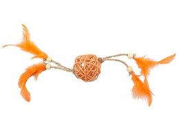 BUBA Wiklinowa kulka z piórami pomarańcz [5595]