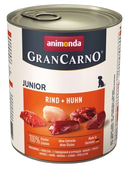 Animonda GranCarno Original Junior Rind Huhn Wołowina + Kurczak puszka 800g Animonda GranCarno Original Junior Rind Huhn Wołowina + Kurczak puszka 800g