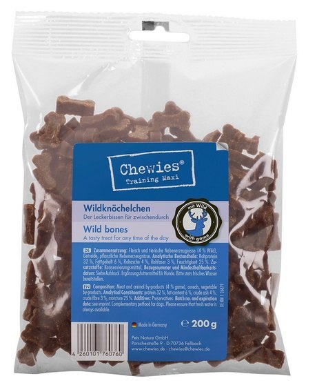 Chewies Goodies (Training) Kosteczki Maxi Dziczyzna 200g Chewies Goodies (Training) Kosteczki Maxi Dziczyzna 200g