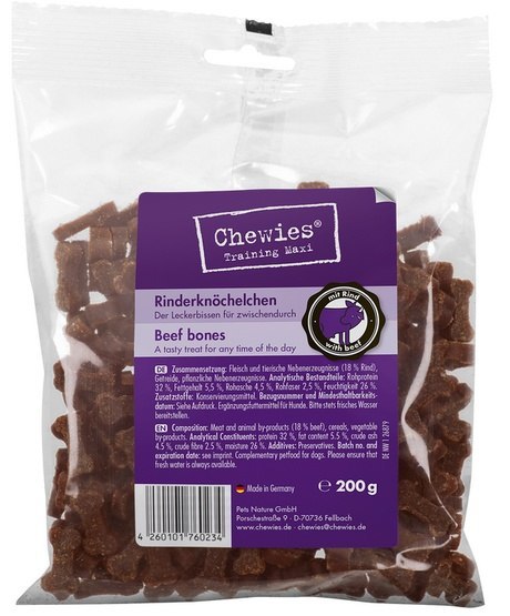 Chewies Goodies (Training) Kosteczki Maxi Wołowina 200g Chewies Goodies (Training) Kosteczki Maxi Wołowina 200g