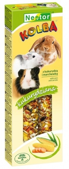 Nestor Kolba Gryzoń kukurydziana z marchewką 2szt Nestor Kolba Gryzoń kukurydziana z marchewką 2szt