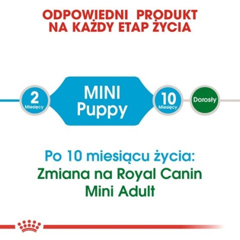 Royal Canin Mini Puppy karma sucha dla szczeniąt, od 2 do 10 miesiąca życia, ras małych 800g Royal Canin Mini Puppy karma sucha dla szczeniąt, od 2 do 10 miesiąca życia, ras małych 800g
