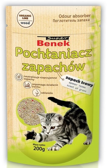 Super Benek Pochłaniacz zapachów - zapach trawy 200g Super Benek Pochłaniacz zapachów - zapach trawy 200g