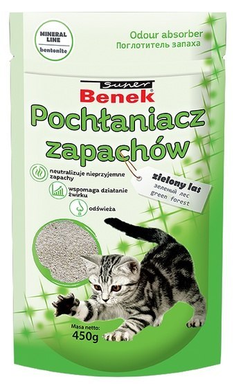 Super Benek Pochłaniacz zapachów - zielony las 0,45kg Super Benek Pochłaniacz zapachów - zielony las 0,45kg