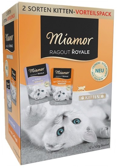 Miamor Ragout Royale Mix Galaretka Kitten - drób, wołowina saszetki 12x100g Miamor Ragout Royale Mix Galaretka Kitten - drób, wołowina saszetki 12x100g