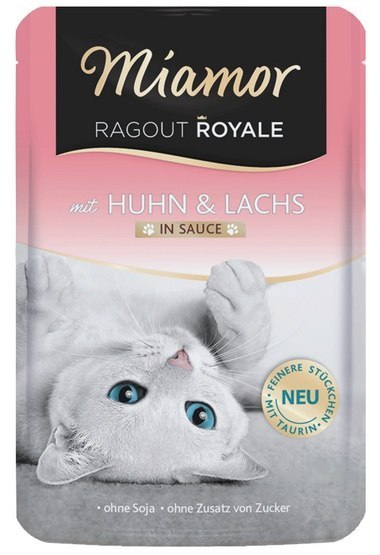 Miamor Ragout Royale z kurczakiem i łososiem w sosie saszetka 100g Miamor Ragout Royale z kurczakiem i łososiem w sosie saszetka 100g
