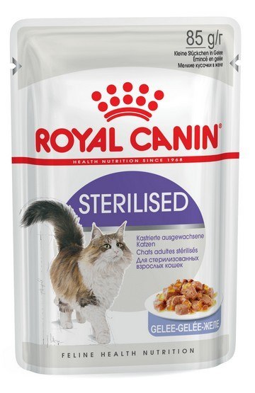Royal Canin Sterilised w galaretce karma mokra dla kotów dorosłych, sterylizowanych saszetka 85g Royal Canin Sterilised w galaretce karma mokra dla kotów dorosłych, sterylizowanych saszetka 85g