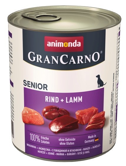 Animonda GranCarno Original Senior Rind Lamm Wołowina + Jagnięcina puszka 800g Animonda GranCarno Original Senior Rind Lamm Wołowina + Jagnięcina puszka 800g