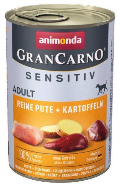 Animonda GranCarno Sensitiv Indyk + ziemniaki puszka 400g Animonda GranCarno Sensitiv Indyk + ziemniaki puszka 400g