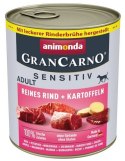 Animonda GranCarno Sensitiv Wołowina + ziemniaki puszka 800g