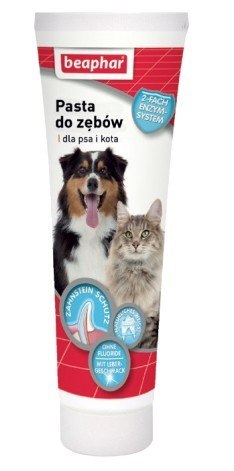 Beaphar Pasta do zębów o smaku mięsa dla psa i kota 100ml Beaphar Pasta do zębów o smaku mięsa dla psa i kota 100ml