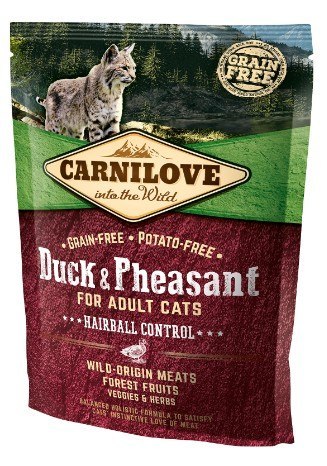 Carnilove Cat Duck & Pheasant Hairball Control - kaczka i bażant 400g Carnilove Cat Duck & Pheasant Hairball Control - kaczka i bażant 400g