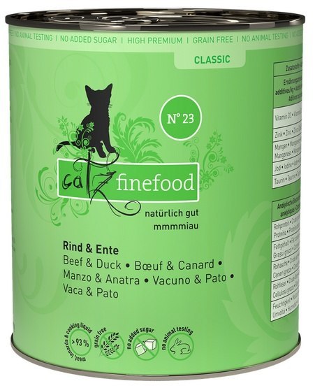 Catz Finefood Classic N.23 Wołowina i Kaczka puszka 800g Catz Finefood Classic N.23 Wołowina i Kaczka puszka 800g