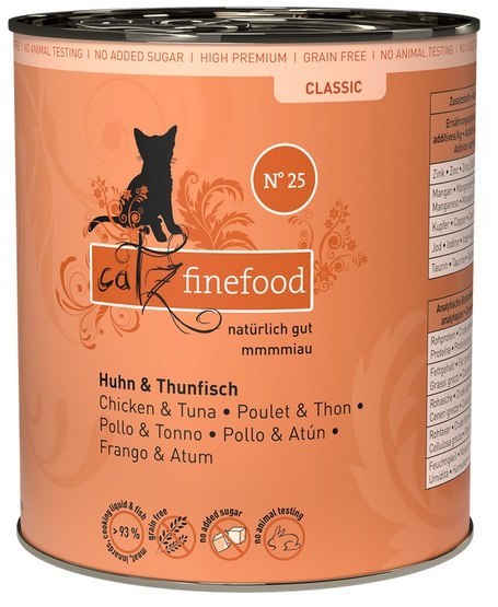 Catz Finefood Classic N.25 Kurczak i Tuńczyk puszka 800g Catz Finefood Classic N.25 Kurczak i Tuńczyk puszka 800g