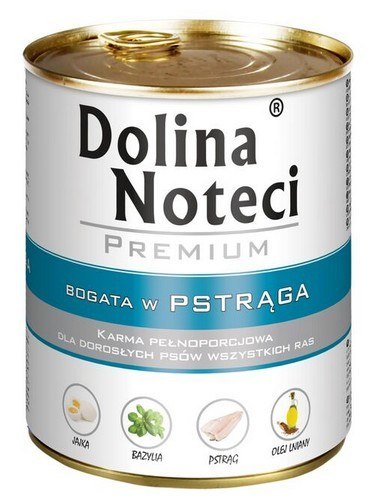 Dolina Noteci Premium Pies Pstrąg puszka 800g Dolina Noteci Premium Pies Pstrąg puszka 800g