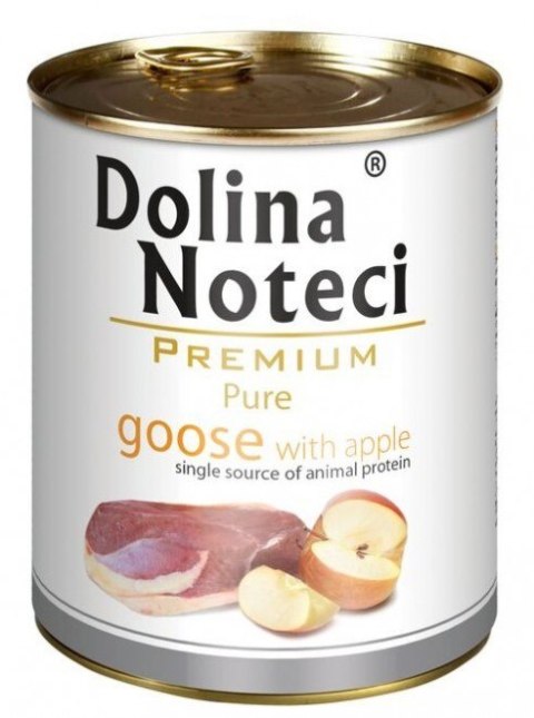 Dolina Noteci Premium Pies Pure Gęś i jabłko puszka 800g Dolina Noteci Premium Pies Pure Gęś i jabłko puszka 800g