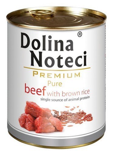 Dolina Noteci Premium Pies Pure Wołowina i ryż puszka 800g Dolina Noteci Premium Pies Pure Wołowina i ryż puszka 800g
