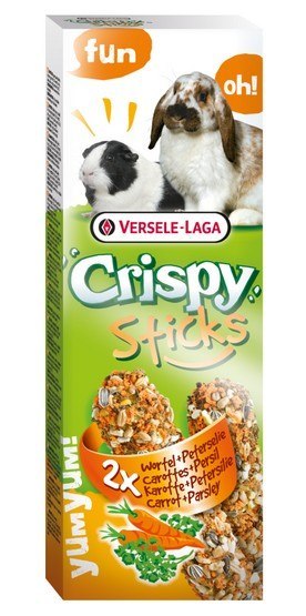 Versele-Laga Crispy Sticks Rabbit & Guinea Pig Carrot - kolby dla królików i świnek z marchewką 110g Versele-Laga Crispy Sticks Rabbit & Guinea Pig Carrot - kolby dla królików i świnek z marchewką 110g