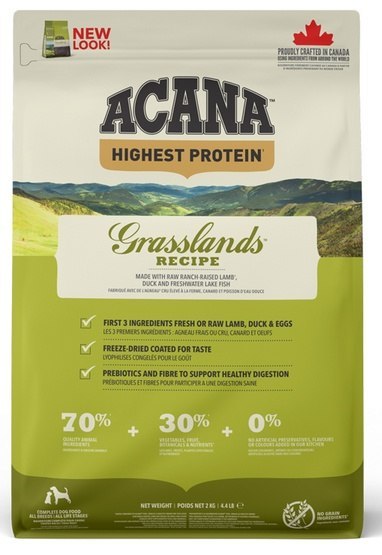 Acana Highest Protein Grasslands Dog 2kg Acana Highest Protein Grasslands Dog 2kg