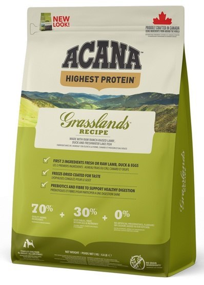 Acana Highest Protein Grasslands Dog 2kg Acana Highest Protein Grasslands Dog 2kg