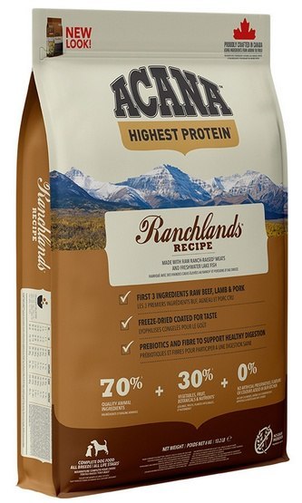 Acana Highest Protein Ranchlands Dog 6kg Acana Highest Protein Ranchlands Dog 6kg