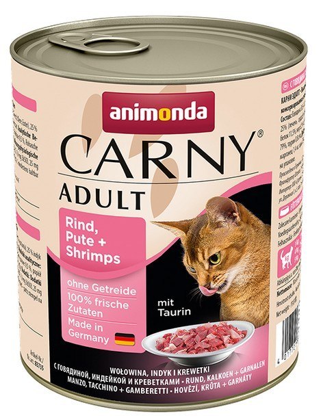 Animonda Carny Adult Wołowina, Indyk + Krewetki puszka 800g Animonda Carny Adult Wołowina, Indyk + Krewetki puszka 800g